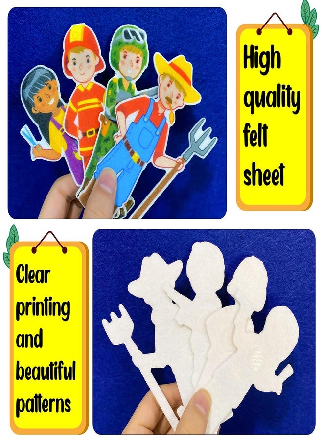 PENGFULL Felt Career Image Dress-Up Learning Pieces,50 Felt Flannel Board Pieces,Career Community Helpers Learning for Toddlers,for Kindergarten,Preschool,Toddlers - Image 3